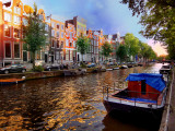 Amsterdam: golden twilight