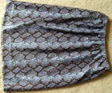 Brown-Blue Snake Skirt Flat