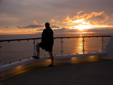 First Sunrise at Sea - Mercury Cruise Ship