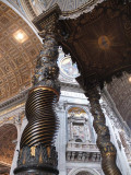 Bernini columns over St. Peters crypt