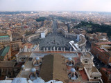 View from the cupola of San Pietro Basilica