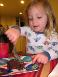 Polishing off birthday cake before bed