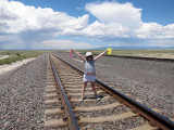 Getting a good view from the ridge along the RR tracks