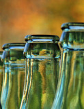 coke bottles in sunny window