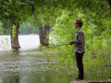 Fishin on a Swollen Mississippi River-Shirley