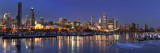 Chicago Winter Skyline Panorama