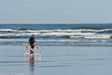 Clam Hunter with Bicycle and Tool