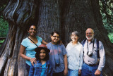 The Nelson ladies with Gerry & Elaine Queener, closer view, at the King Cedar, Elk River, Id 7/27/11