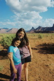 Christina & Johanna along the Colorado River near  the P. zothecina site. Many famous westerns have been  filmed in this area.