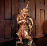 Carved statue of Hanuman