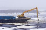 Icebreaking with excavator