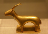 Gold goat figurine from the Minoan Civilization 17th Century BC excavated from ancient Akrotiri.