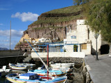 Picturescape of Santorini Harbor.
