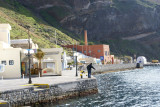Picturescape of Santorini harbor.