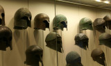 Bronze helmets crafted for the gladiators that fought at the Olympics
