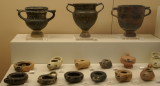 Terracotta pots and lamps from Ancient Olympia circa 400 BC.