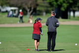 Amber receiving a little coaching and Erin in the background