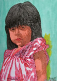Painting of indigenous girl