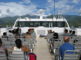approaching Papeete on Aremiti 5 ferry