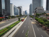 Jakarta traffic on a sunday