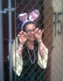 I caught the Easter Bunny!!