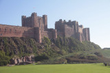Bamburgh Castle from the village