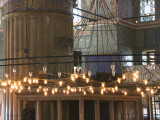 Detail of the lighting in the Blue Mosque, Istanbul