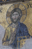 Central detail of the figure of Christ from the Desis mosaic, Hagia Sofia, Istanbul