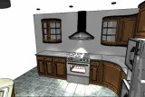 kitchen with cabinet
