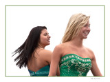 Girls on a parade float