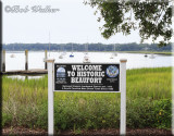 Beaufort Historic Signage Near Its Harbor
