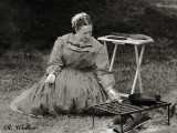 A Union Lady Prepares The Fire For Cooking
