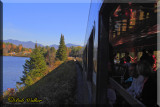 Adirondack Scenic Railroad Train Approaches The Lake Placid Station