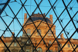 the louvre through the pyramid.