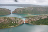 Horizontal Falls and Talbot Bay from the air