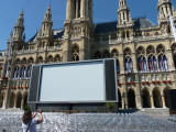 Rathausplatz. The Film  festival  begins.