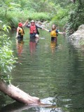 Helen, myself & Sue having a paddle in the gorge