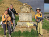 Hortensia, Peter and Lillian at the Palencia marker