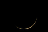 5/4/2011  Moon waxing crescent with 2% of the Moons visible disk illuminated