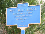 West Hills School sign