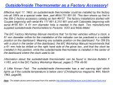 Outside/Inside Thermometer, a 356 Factory Accessory