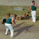 Father and son axemen