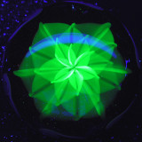 Josh did a UV retticello flower for his half of this one, so it comes to life under the black light.