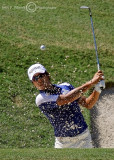 Seungyul Noh comes out of a bunker at the 93rd PGA Championship