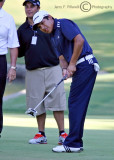 Andres Romero putts at the 93rd PGA Championship