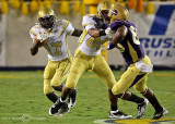 Jackets A-back Orwin Smith cuts off of a block by WR Darrin Waller