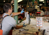 Salmon toss at the Pike Place Fish Market