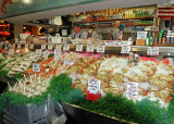 Fresh seafood on ice at the Pike Place Fish Market