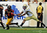 Georgia Tech CB Lewis Young attempts to get in front of a pass intended for Maryland WR Ronnie Tyler