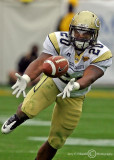 Georgia Tech A-Back Jones tries to reel in a pass in the flat